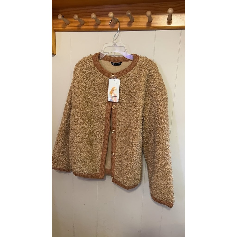 PrettyGarden Women's Sherpa Fleece Cardigan